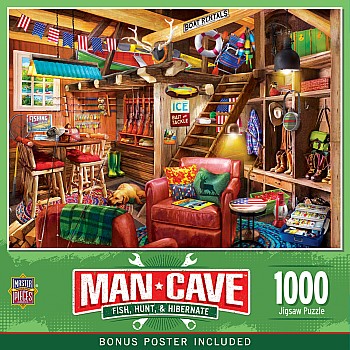Man Caves - Fish, Hunt, Hibernate 1000 Piece Puzzle