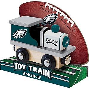 Philadelphia Eagles NFL Wood Train Engine