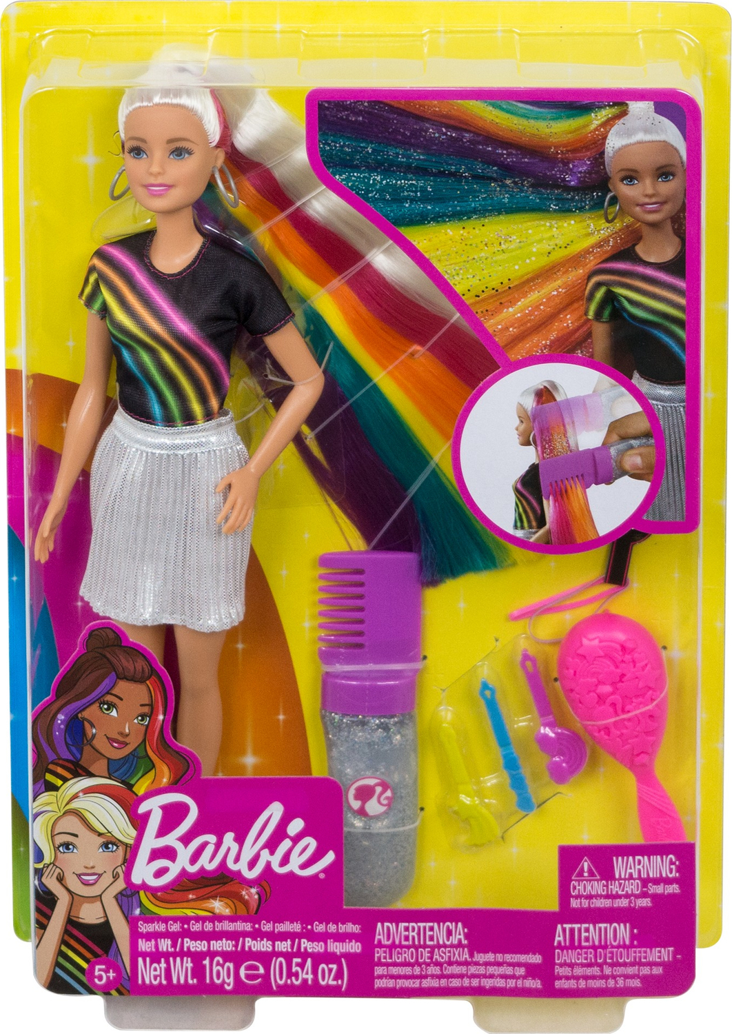 Barbie Rainbow Sparkle Hair Doll That Toys