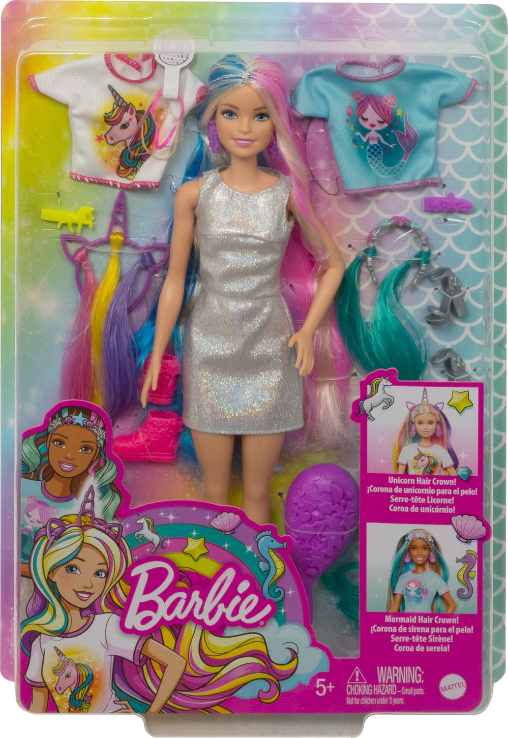 Original Barbie Fantasy Hair Doll Mermaid and Unicorn Looks