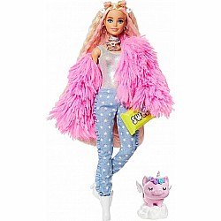 Barbie Extra Doll 3 In Pink Coat