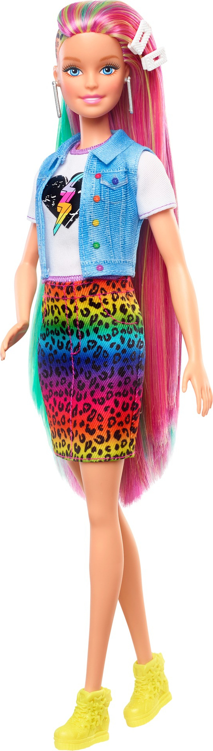 Barbie Leopard Rainbow Hair dolls 