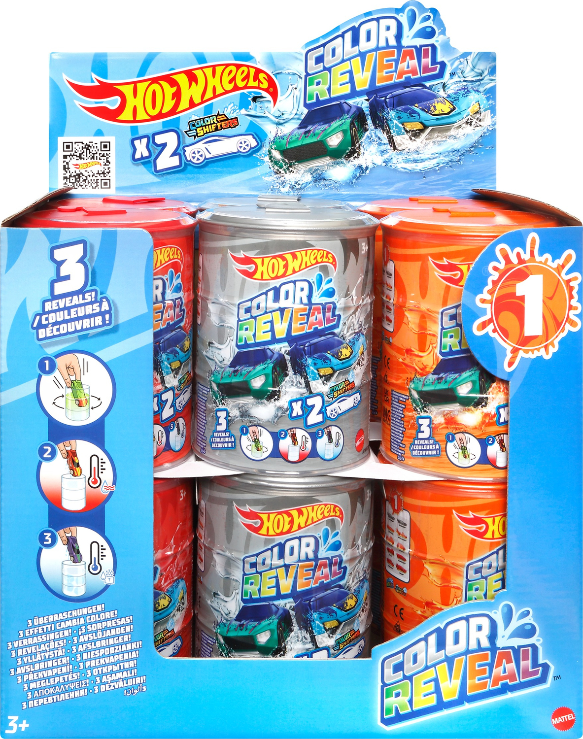 Hot Wheels Color Reveal 2 Pack Of Vehicles With Surprise Reveal &  Color-Change Feature