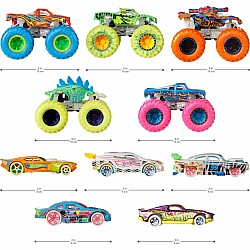 Hot Wheels Monster Trucks Glow in The Dark Collection
