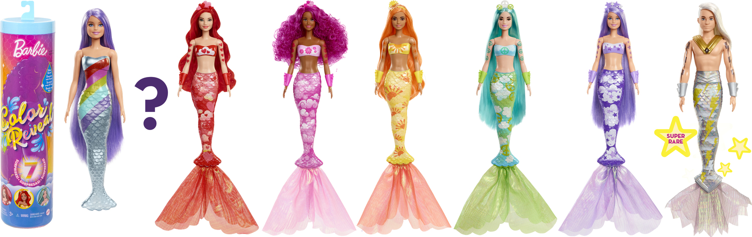 Barbie Color Reveal Mermaid Doll (assorted) - The Toy Box Hanover