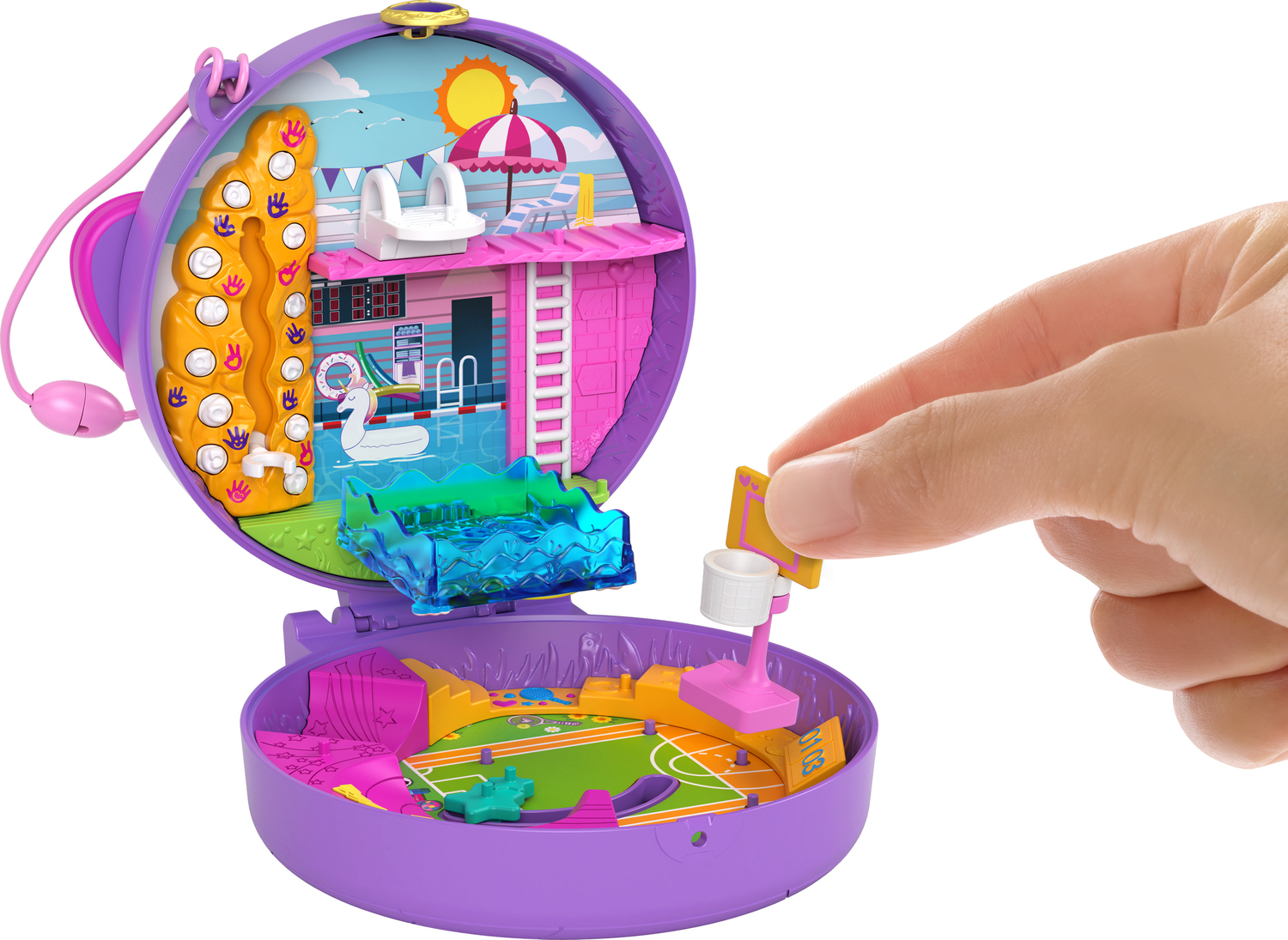 Micro Polly Pocket Estojo Fliperama Salão De Jogos