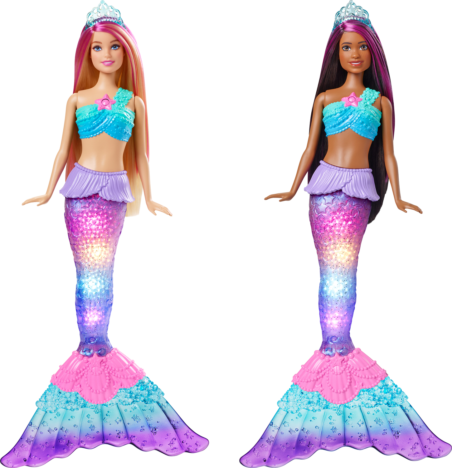 Mermaid Doll Barbie Dreamtopia (Blue Hair) With Pink Blue Ombre