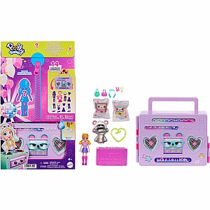 Polly Pocket Disco Dance Fashion Reveal Doll & Playset with Unboxing Surprises & Water Play