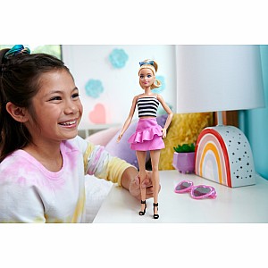 Barbie Fashionistas Doll Black-and-White Tank Top