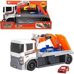 Matchbox Action Driver Tow & Repair Truck with 1:64 Scale Car