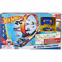 Hot Wheels Rc Speed Challenge Track Set & Battery-Powered Remote-Control 1:64 Scale Toy Car