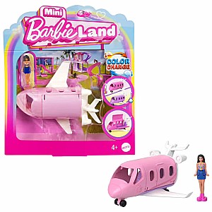 Barbie Mini Barbieland Doll & Vehicle Set with 1.5-Inch Doll & Dreamplane with Color-Change