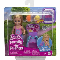 Barbie Chelsea Family & Friends Cupcake Baking Backpack Doll And Accessories
