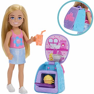 Barbie Chelsea Family & Friends Cupcake Baking Backpack Doll And Accessories