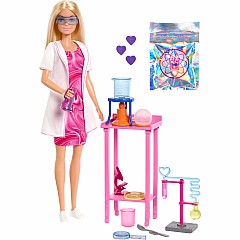 Barbie Scientist Doll and Accessories with Blonde Fashion Doll, Lab Table, & Color-Change Accessories