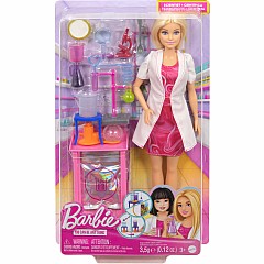 Barbie Scientist Doll and Accessories with Blonde Fashion Doll, Lab Table, & Color-Change Accessories
