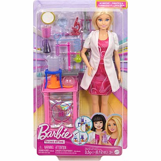 Barbie Scientist Doll and Accessories with Blonde Fashion Doll, Lab Table, & Color-Change Accessories