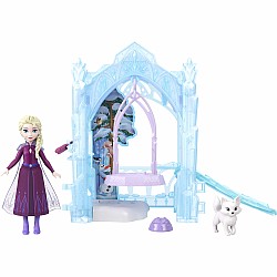 Disney Frozen Storytime Stackers Elsa Small Doll & Icy Animal Hideaway Playset w/ Fox & Bird Figures