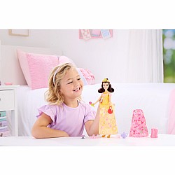 Disney Princess 2-in-1 Stories Belle Fashion Doll with 2 Snap-On Bodices, 2 Skirts & 9 Accessories