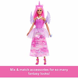 Barbie Advent Calendar with Fashion Doll & 24 Surprise Toy Accessories Including Unicorn & Pets