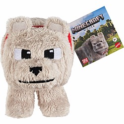 Minecraft Dennis the Wolf Plush Toy, 8-inch Collectible Soft Doll Inspired by A Movie