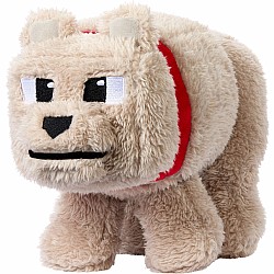 Minecraft Dennis the Wolf Plush Toy, 8-inch Collectible Soft Doll Inspired by A Movie