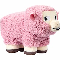 Minecraft Pink Sheep Plush Toy, 8-inch Collectible Soft Doll Inspired by A Movie