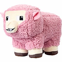 Minecraft Pink Sheep Plush Toy, 8-inch Collectible Soft Doll Inspired by A Movie