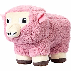 Minecraft Pink Sheep Plush Toy, 8-inch Collectible Soft Doll Inspired by A Movie