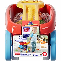 MEGA BLOKS First Builders Block Scooping Wagon with Storage (20 Pieces) for Toddlers