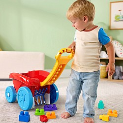 MEGA BLOKS First Builders Block Scooping Wagon with Storage (20 Pieces) for Toddlers