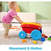 MEGA BLOKS First Builders Block Scooping Wagon with Storage (20 Pieces) for Toddlers
