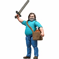 Minecraft Steve Action Figure & Accessories, 4-inch Toy Set Inspired by A Movie