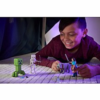 Minecraft Steve Action Figure & Accessories, 4-inch Toy Set Inspired by A Movie