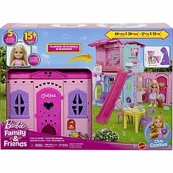 Barbie Chelsea Family & Friends Pop-Up House Playset & Doll