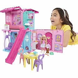 Barbie Chelsea Family & Friends Pop-Up House Playset & Doll