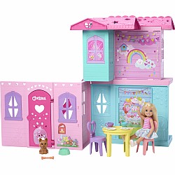 Barbie Chelsea Family & Friends Pop-Up House Playset & Doll