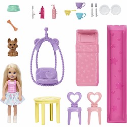 Barbie Chelsea Family & Friends Pop-Up House Playset & Doll