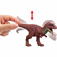 Jurassic World Rebirth Wild Roar Aucasaurus Dinosaur Toy, Tail Controlled Attack Chomp & Sound
