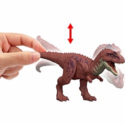 Jurassic World Rebirth Wild Roar Aucasaurus Dinosaur Toy, Tail Controlled Attack Chomp & Sound