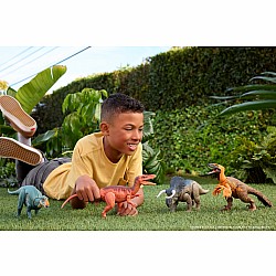 Jurassic World Rebirth Wild Roar Aucasaurus Dinosaur Toy, Tail Controlled Attack Chomp & Sound