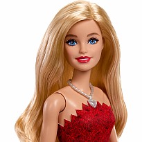 Barbie Mattel 80th Anniversary Ruby-Red Celebration Fashion Doll Wearing Red Dress with Accessories