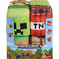 Minecraft Block Plush, Soft & Stackable Collectible Toy for Play & Display (Characters May Vary)