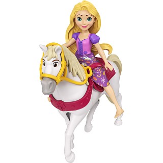 Disney Princess Rapunzel & Maximus Small Doll & Horse Set with Stable Playset & Accessories