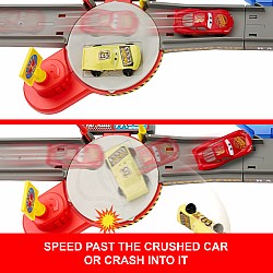 Disney Pixar Cars Disney and Pixar Cars Piston Cup Stunting Speedway Playset with Lightning McQueen Toy Car