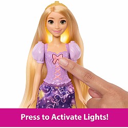 Disney Princess Light-Up Hair Rapunzel Fashion Doll w/ 5 Ways to Glow, Pascal Figure & 7 Accessories