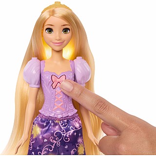 Disney Princess Light-Up Hair Rapunzel Fashion Doll w/ 5 Ways to Glow, Pascal Figure & 7 Accessories