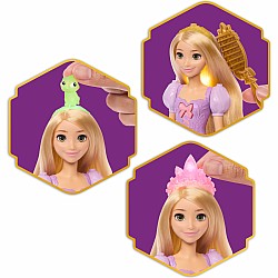 Disney Princess Light-Up Hair Rapunzel Fashion Doll w/ 5 Ways to Glow, Pascal Figure & 7 Accessories