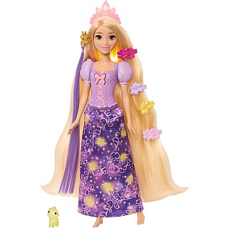 Disney Princess Light-Up Hair Rapunzel Fashion Doll w/ 5 Ways to Glow, Pascal Figure & 7 Accessories
