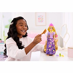 Disney Princess Light-Up Hair Rapunzel Fashion Doll w/ 5 Ways to Glow, Pascal Figure & 7 Accessories